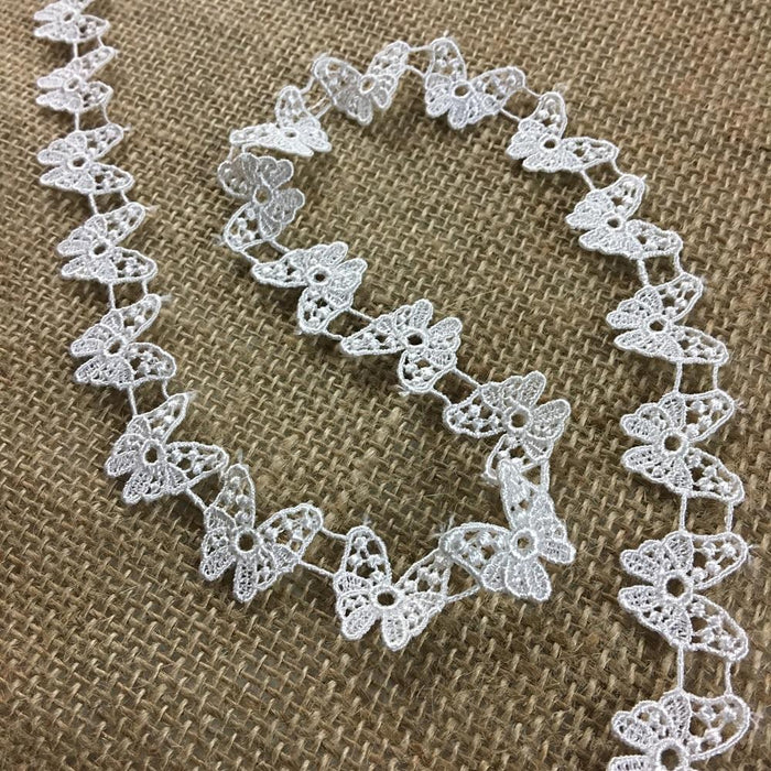 Butterflies Trim Lace Use by the Yard or Cut individually, 3/4" Wide, Garments Veils Crafts Scrapbooks Costumes ⭐