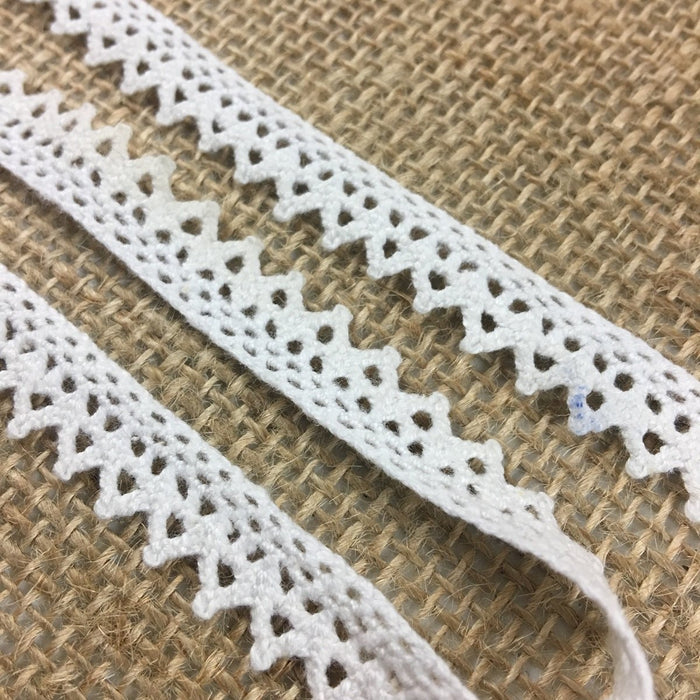 Cluny Trim Lace Natural Cotton, 0.4" Wide, Choose color, Yardage Vintage Antique Irish Edging, Multi Use: Garments Arts Crafts Costumes DIY Sewing