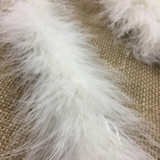 Marabou Feather Boa Trim, 2 yards long, Choose Color, Heavy Thick 22 Gram, Treated Goose Down Feather String. Multi-Use Garments Gown Communion Sash