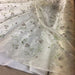 Embroidered Organza Fabric Beautiful Allover Dancing Daisy Flowers Detailed Embroidery, 58" Wide, Choose Color.  Multi-Use Garments Costumes Curtains