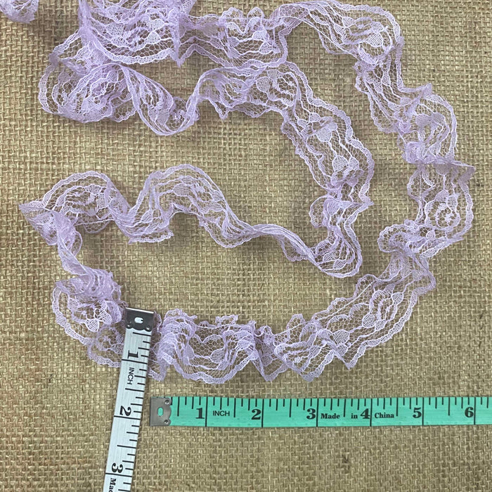 Ruffled Gathered Raschel Trim Lace, 1.25" Wide SKU R1309N3