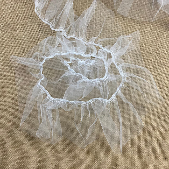 Ruffled Gathered Netting Tulle Mesh Trim Lace 5" Wide SKU R1452N1