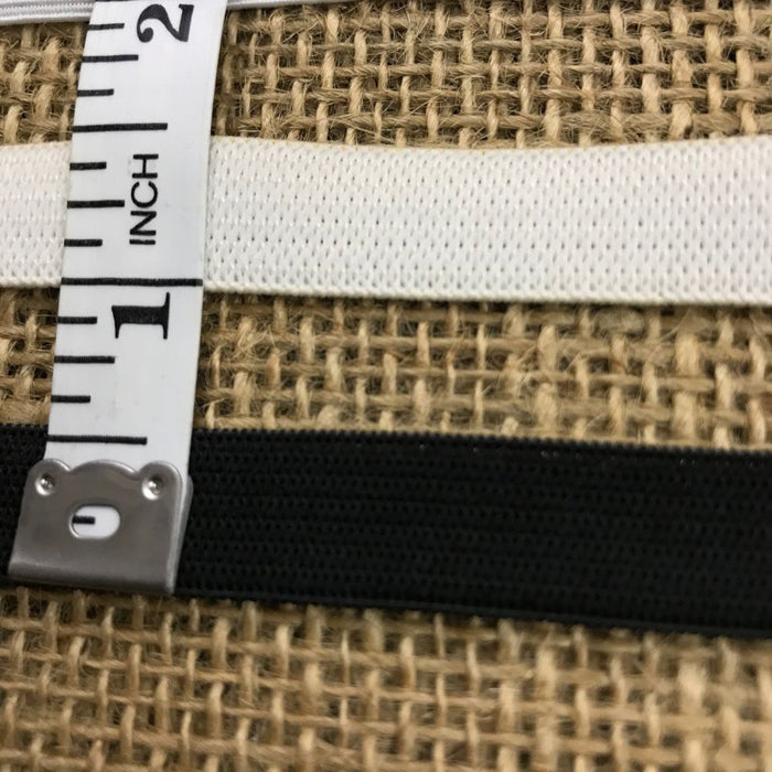 1/2" Elastic Stretch Trim Wide, Choose color White or Black, for Garment DIY Sewing Craft Face Mask and More.