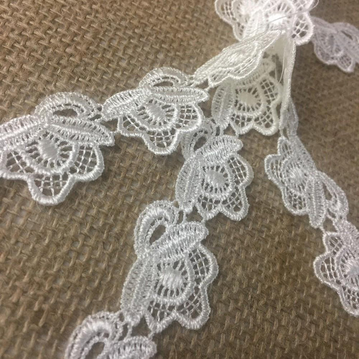Trim Lace Rosettes Venise by the Yard, 1.25" Wide. Available in Multiple Colors. Multi-use ie Garments Bridals Crafts Veils Costumes