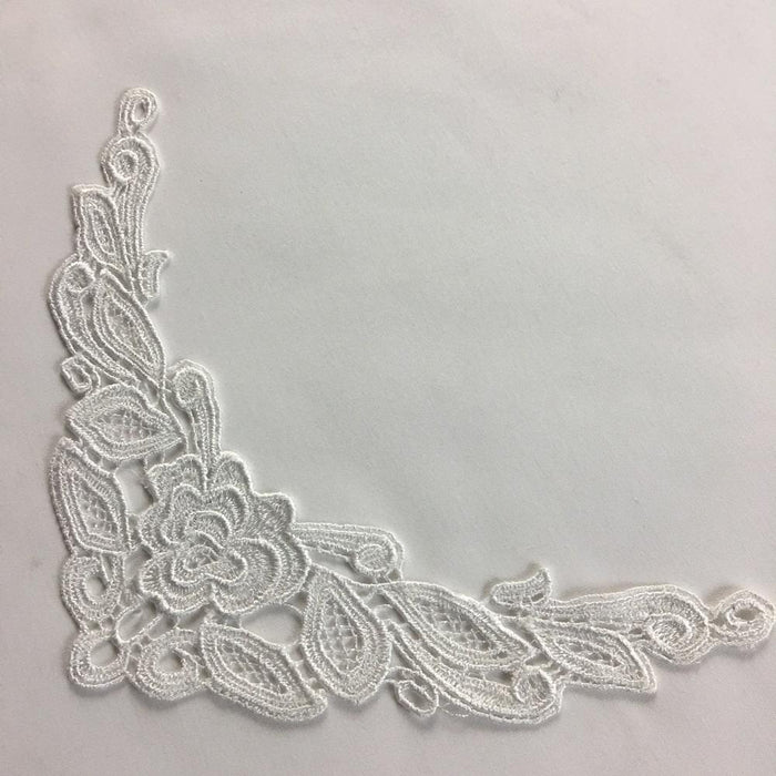 Lace Applique Piece Rose Motif Embroidery Venise Patch Neckpiece, 5"x8", Garments DIY Sewing Tops Costumes ⭐