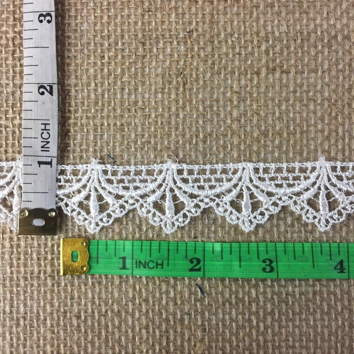 Lace Trim Classic Victorian Edge Venise 1" Wide. Light Ivory. Multi-Use ex. Garments Tops Bridals Decorations Arts Crafts Costumes Veils