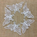 Butterfly Applique Embroidered Hand Beaded on Organza, 1.5x3", White, Multi Use Garments Tops Decoration Craft Costume Veil Scrapbook Invitations