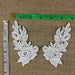 Lace Applique Pair Venise Flame Flower Design Embroidered, 4" long, Choose Color. Multi-use Garments Tops Costumes Crafts DIY Sewing Scrapbooks
