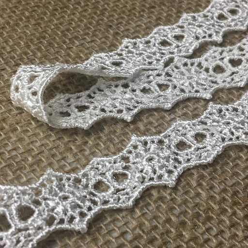 Slots Trim Lace  3/4" Wide Cute Double Border Venise with Slots for Ribbon. Choose Color. Multi-Use Ex: Garments Bridals Crafts Costumes.