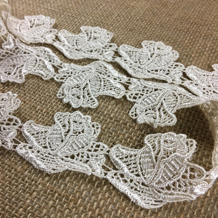 Trim Lace Rose Design Venise, Gorgeous Detailed Quality, 2" Wide, Garments Tops Decorations Crafts Costumes Veils DIY Sewing ⭐
