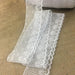 Raschel Trim Lace Scalloped Lotus Rain Design, 2.5" Wide, White, Multi-Use ex: Garments Bridal Wedding Decorations Scrapbooks Veils Dolls Costumes