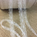 Raschel Trim Lace White, 0.4" Wide, Narrow Geometric Design with Scallops. Multi-Use ex: Garments Edging Crafts Scrapbooks Veils Costumes
