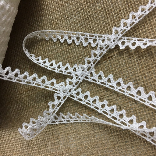 Cluny Trim Lace Natural Cotton, Under 0.5" Wide, Ivory Yardage Vintage Antique Irish Edging, Multi Use: Garments Arts Crafts Costumes DIY Sewing