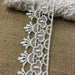 Venise Lace Trim Happy Fan Design, 2" Wide, Choose Color, Multi-Use ex: Garments Bridal Decoration Crafts Veils Costumes Table Runner