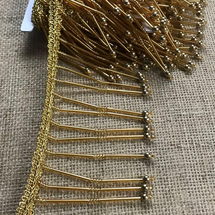 Beaded Fringe Trim Dangling hanging beads Lampshade Garment DIY Sewing Art Craft Dance Theater Costume Gold Silver Decoration Encaje 