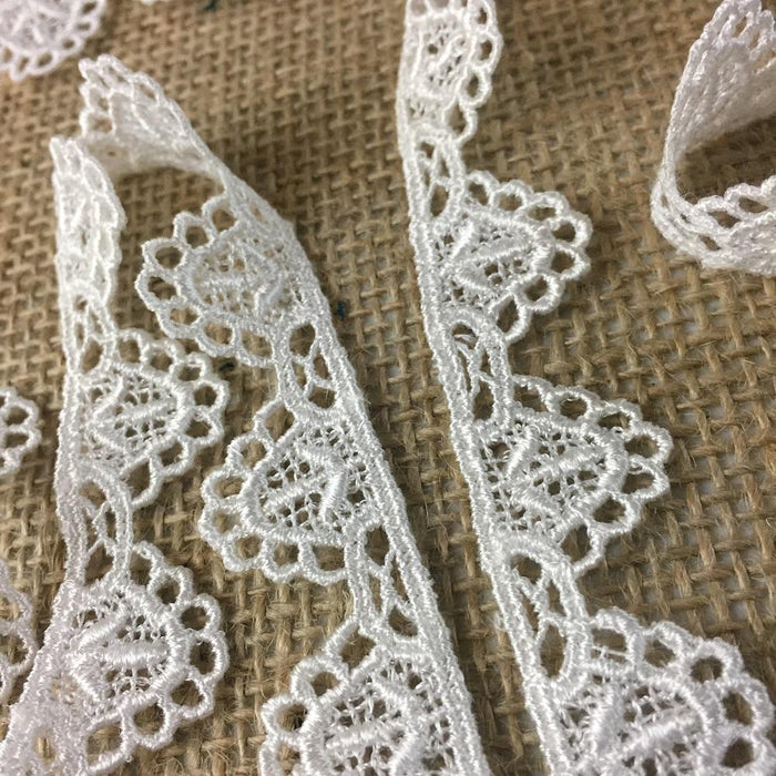 Lace Trim Classic Scallops 3/4" Wide Venise Edging, Choose Color, Multi-Use Garments Bridal Decoration Edging Crafts Veils Costumes Table Runner