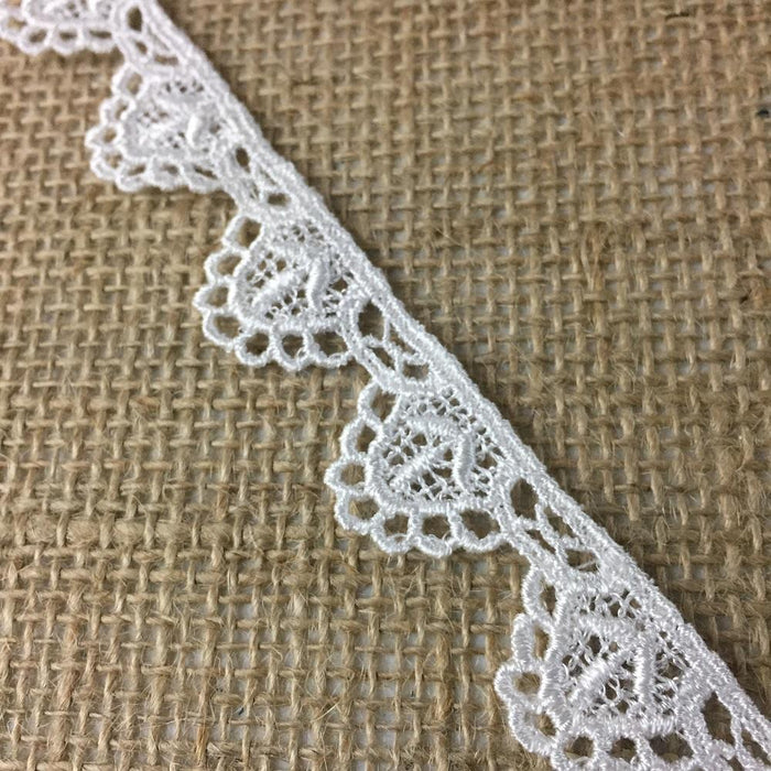 Lace Trim Classic Scallops 3/4" Wide Venise Edging, Choose Color, Multi-Use Garments Bridal Decoration Edging Crafts Veils Costumes Table Runner