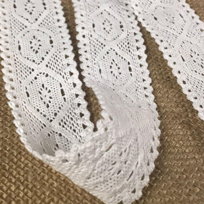 Cluny Trim Lace Natural Cotton 1.75" Wide Choose Color Yardage Vintage Antique Irish Edging, Multi Use: Garments Arts Crafts Costumes DIY Sewing.