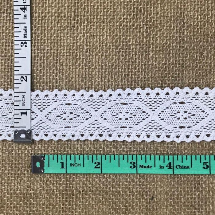 Cluny Trim Lace Natural Cotton 1.75" Wide Choose Color Yardage Vintage Antique Irish Edging, Multi Use: Garments Arts Crafts Costumes DIY Sewing.