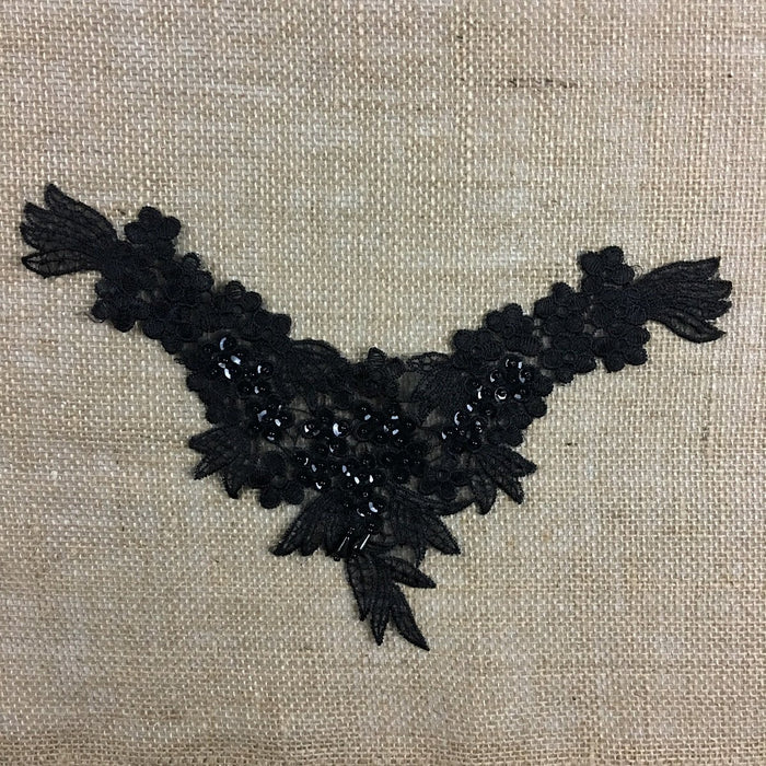 Beaded Applique Piece Lace Yoke Neckpiece Eagle, 11"x7", Garments Dance Theater Costumes Tops Decoration DIY Sewing⭐