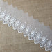 Lace Trim Scalloped Sprouts Embroidered Sheer Organza, 2"-3" Wide, Choose Color, Multi-Use Garments Gowns Veils Bridal Communion Christening