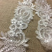 Bridal Lace Trim Alencon Embroidered Corded Sequined Organza, Beautiful Quality, 3" Wide, Choose Color. For Veils Wedding Costumes Crafts
