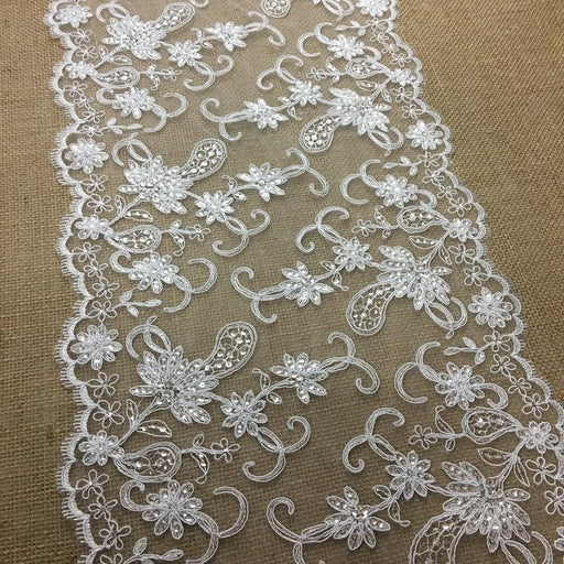 5 Yards/Lot Polyester/Cotton Beige Lace Trim Mesh Embroidered Lace
