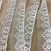 Lace Trim Embroidered Organza Eyelet Design, 1" Wide, Open Top Organze, Ivory, for Garments Gowns Veils Bridal Communion Costume Decoration