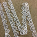 Lace Trim Embroidered Organza Eyelet Design, 1" Wide, Choose Color, for Garments Gowns Veils Bridal Communion Costume Decoration Invitations