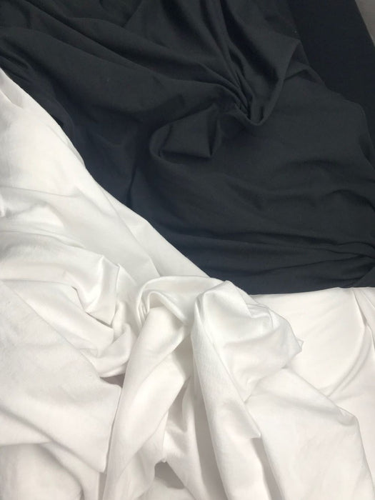 100% Washed Cotton Jersey Fabric Natural Stretch Soft Plain, 69-70" Wide, Choose Color White, Black ... for Garments Face Masks DIY Sewing ...