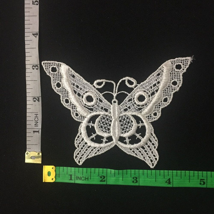 Butterfly Applique Lace Embroidery Venise Piece Motif Patch 3"x4" Garments Costume DIY sewing Arts Crafts Scrapbooks. ⭐