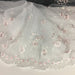Embroidered Organza Fabric Star Flower Double Boarder, 52" Wide, Choose Color, Multi-Use Garment Skirt Dolls Table Decoration