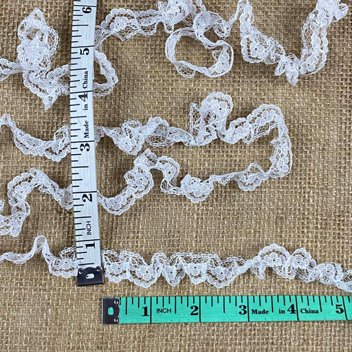 3 Yards of 5cm Width Pleated Ruffle Lace Trim with Dots – iriz Lace